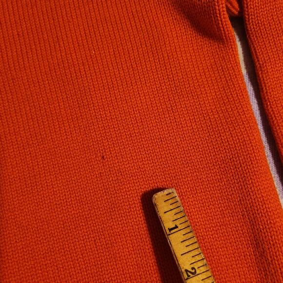 Vintage Orange Letterman Sweater Sand Knit Wear Wool 50s 60s Athletic Size 42 - Picture 9 of 9
